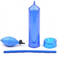 Penis Pump Hand Held with Quick Release Valve Blue